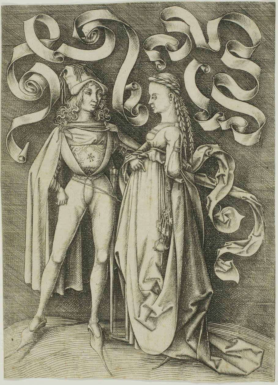 Ridderen og damen af Israhel van Meckenem the younger