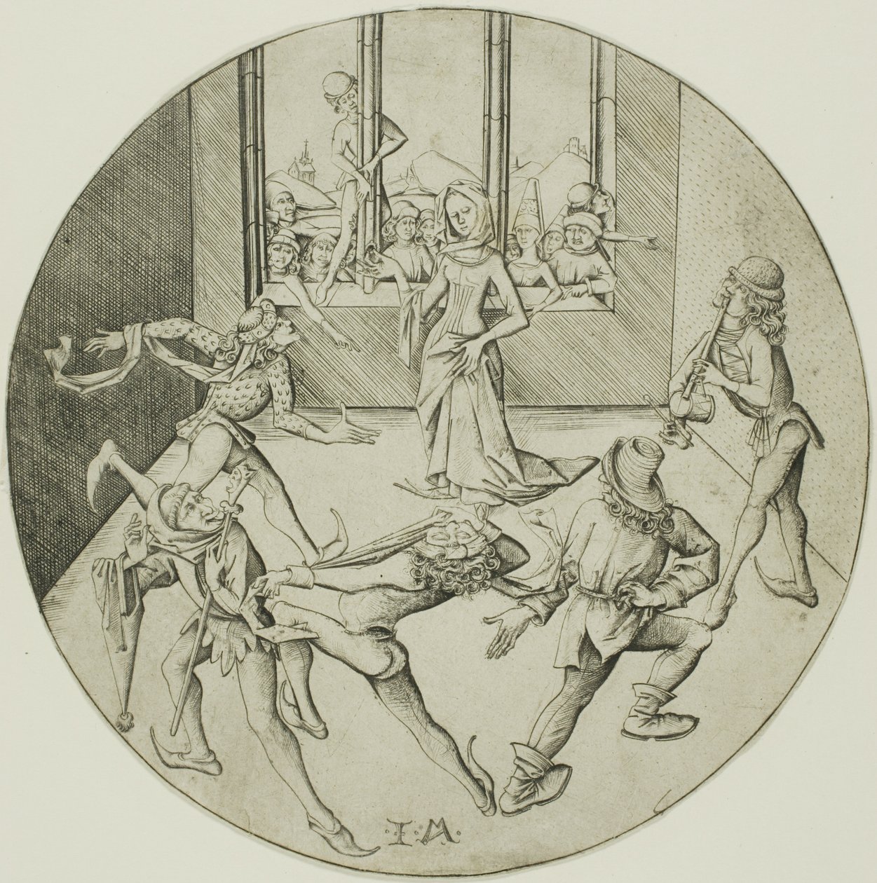 Morris-danserne af Israhel van Meckenem the younger