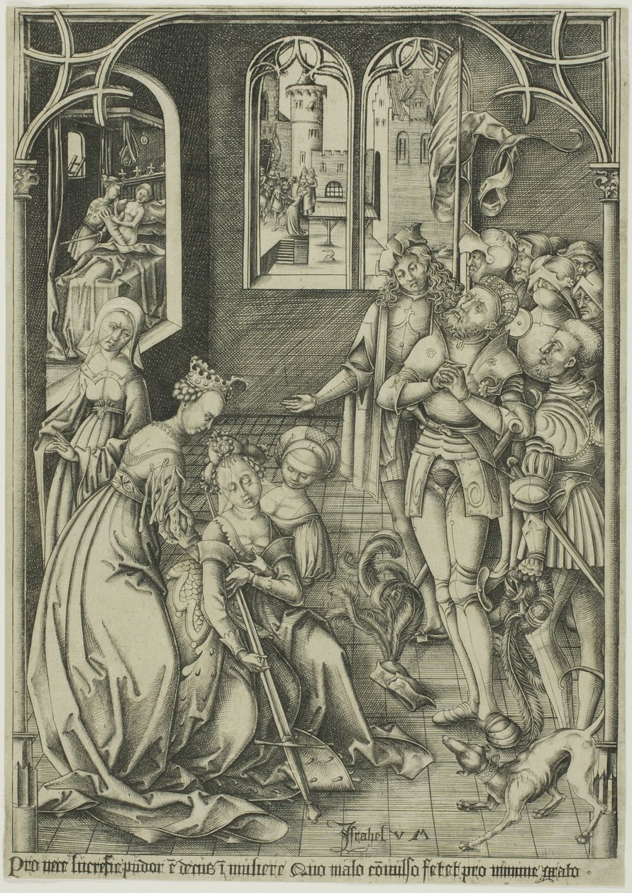 Lucretias selvmord af Israhel van Meckenem the younger