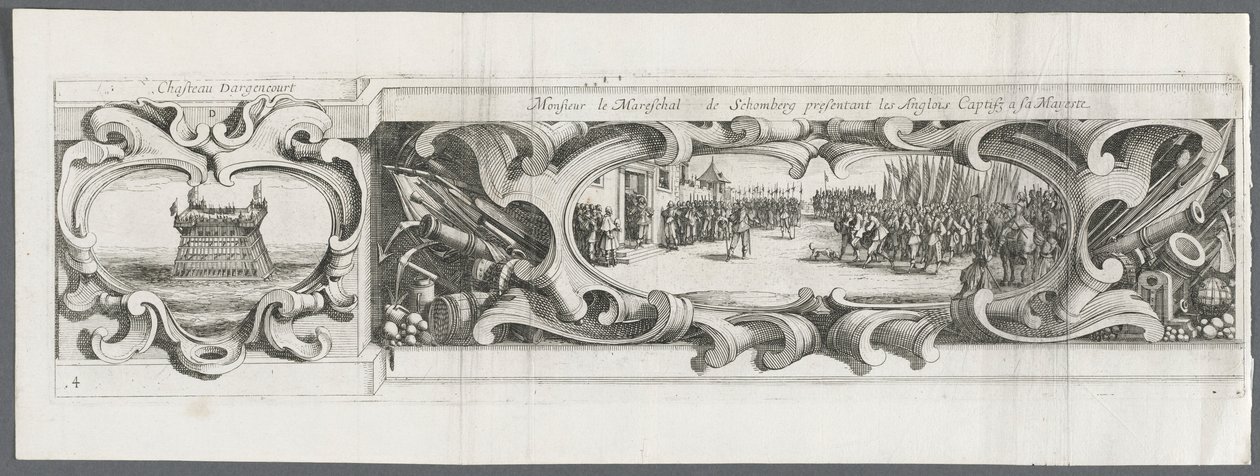 Belejringen af La Rochelle: Tavle 14, 1628-1630. af Israël Henriet