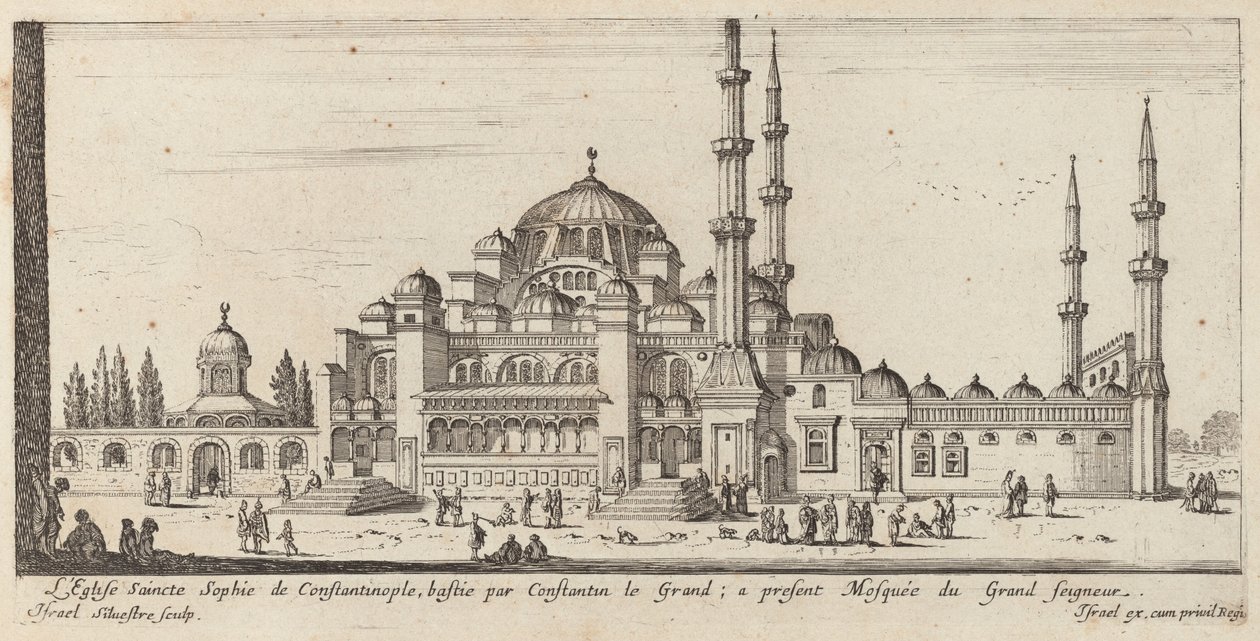 Sankt Sophia-kirken i Konstantinopel, bygget af Konstantin den Store; nu den store Herrens moske af Israël Silvestre