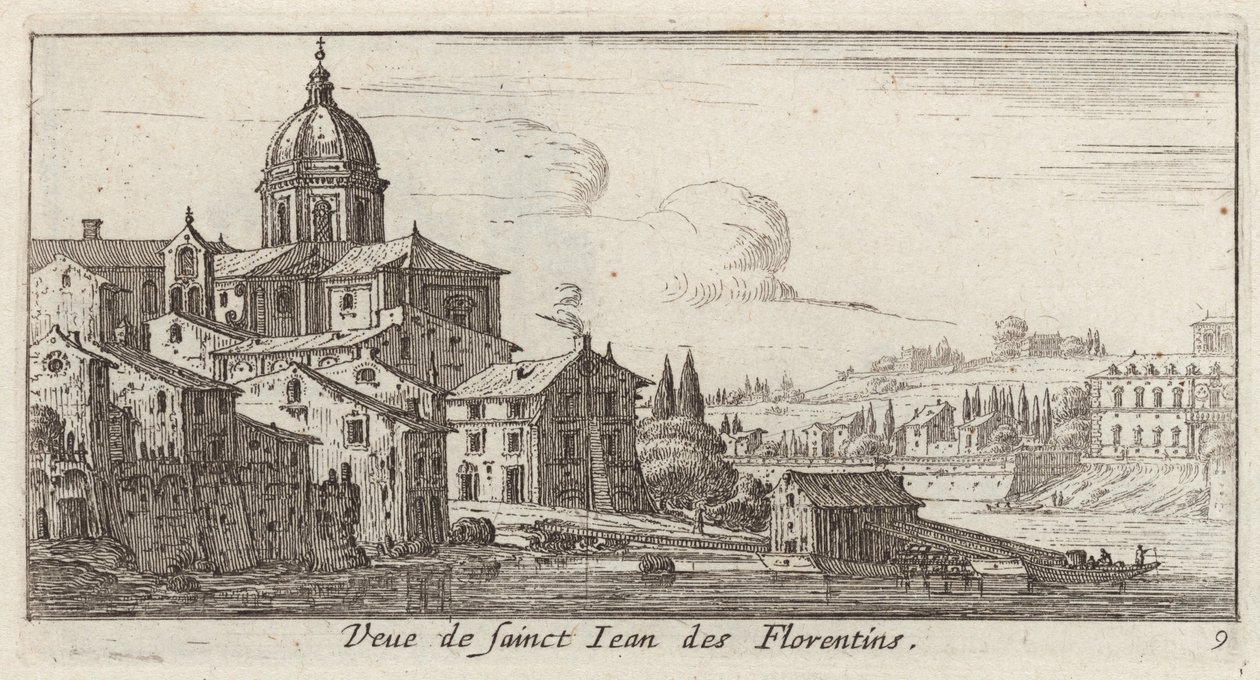 Udsigt over Sankt Johannes af Florentinerne af Israël Silvestre