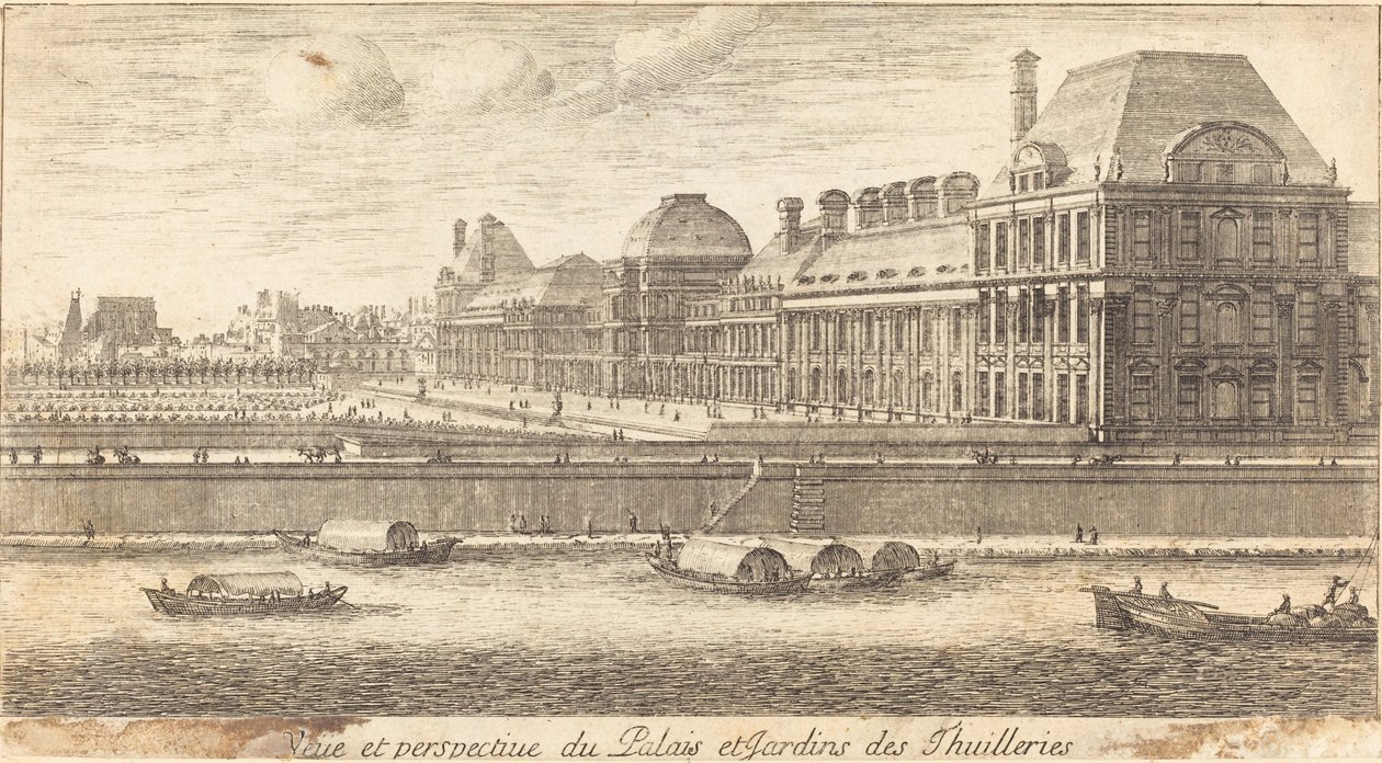 Veue et Perspective du Palais et Jardins des Tuileries af Israël Silvestre