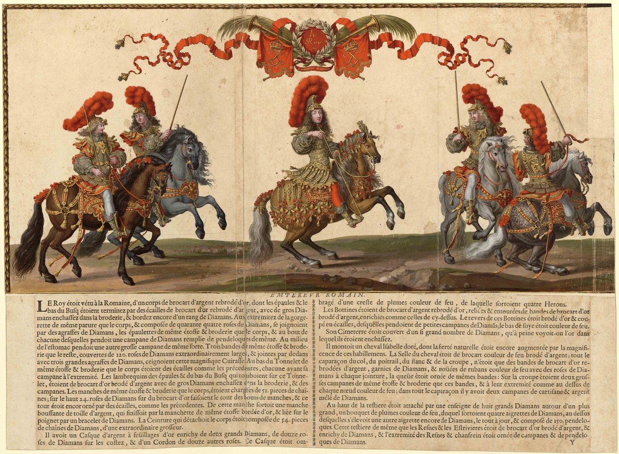 Grand Cavalcade givet i Paris i 1662, 1670. af Israël Silvestre the Younger
