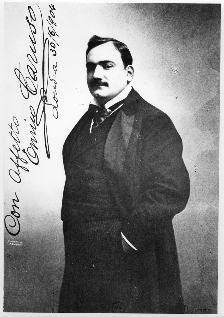 Enrico Caruso (1873-1921) 1904 af Italian Photographer