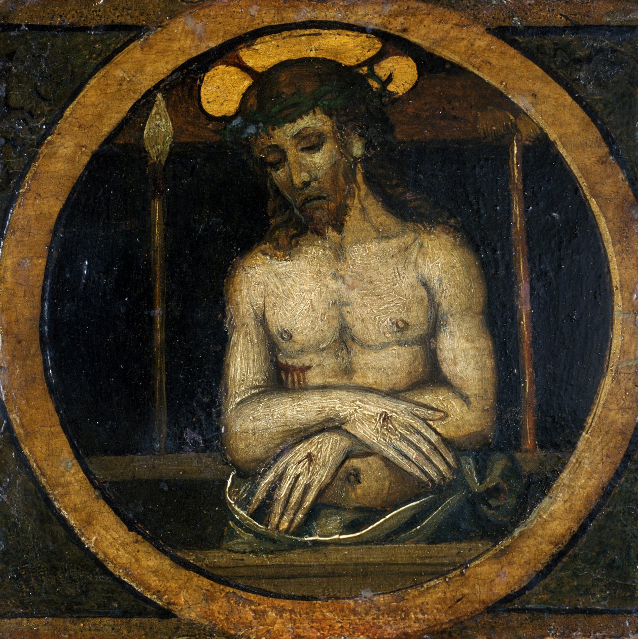 Kristuslidelse (tempera på poppeltræ) af Italian School