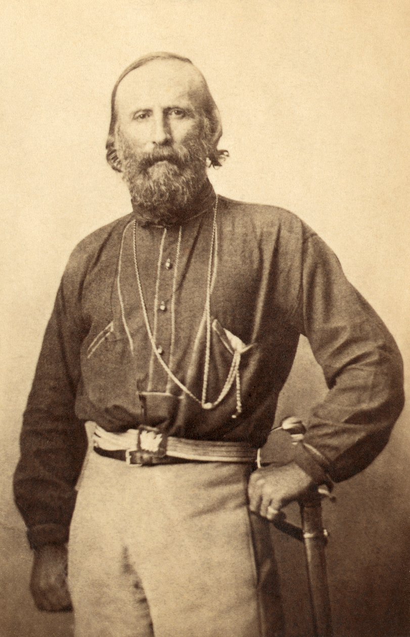 Giuseppe Garibaldi, fra et fotografi fra det 19. århundrede af Italian School