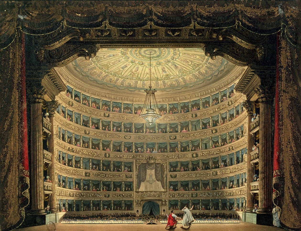 La Scala, Milano, under en forestilling af Italian School