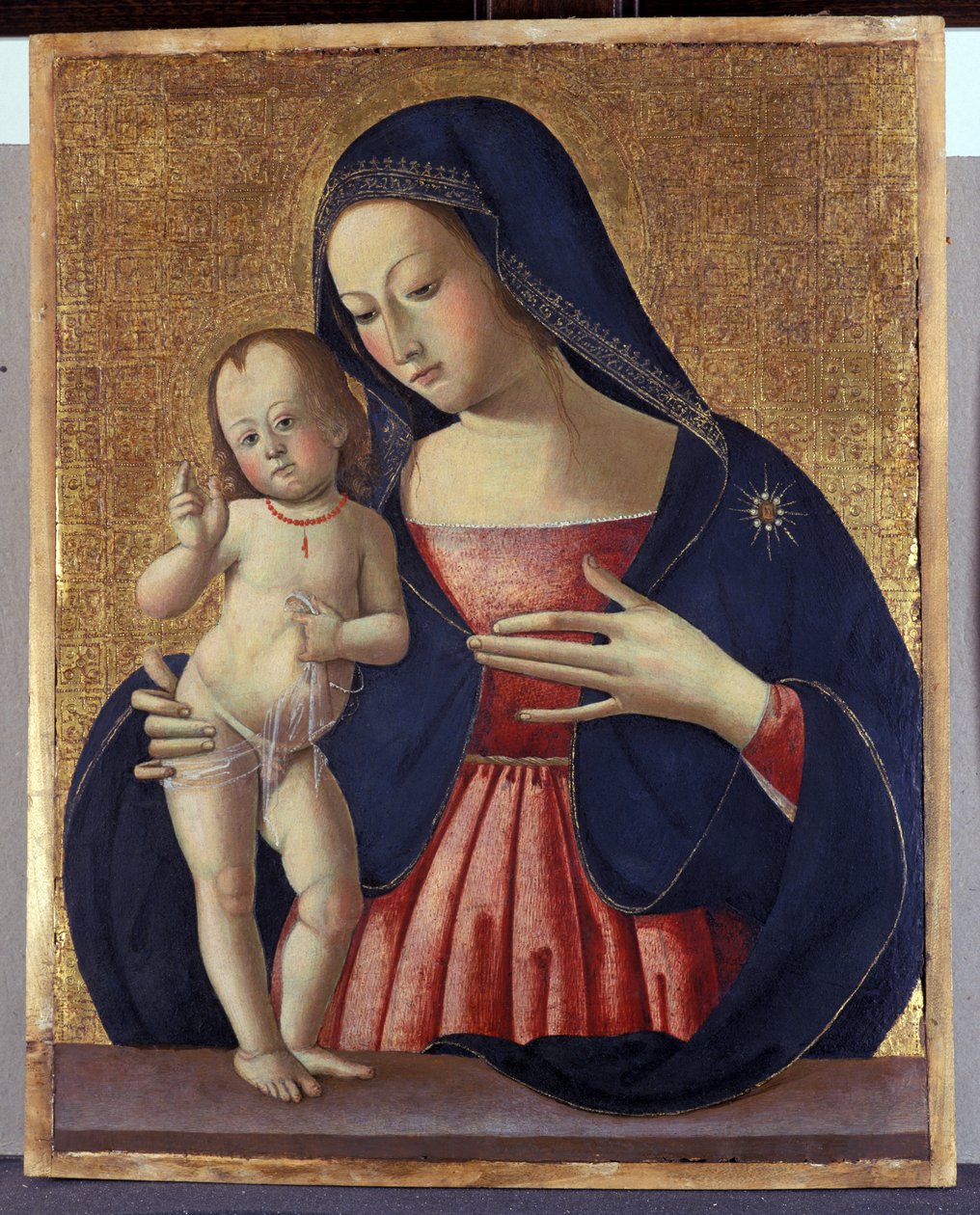 Madonna og barn, ca. 1500 (tempera på poppeltræ) af Italian School