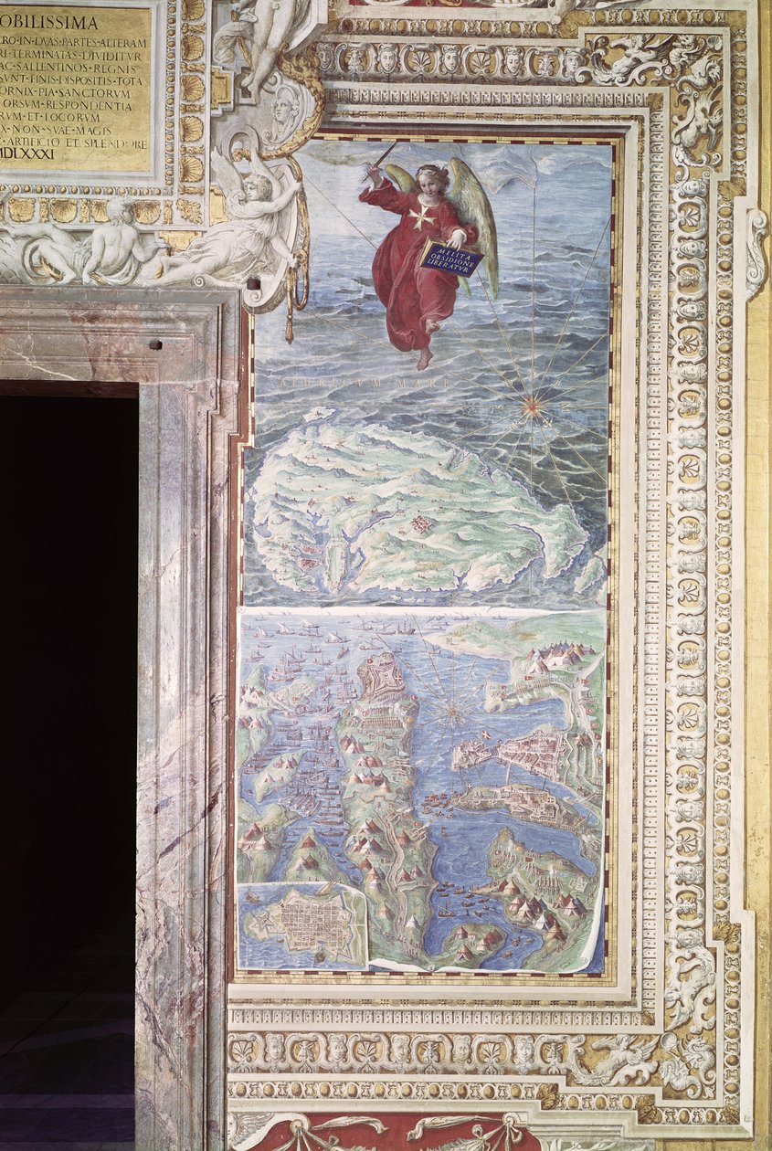 Kort over Malta, detaljer fra 