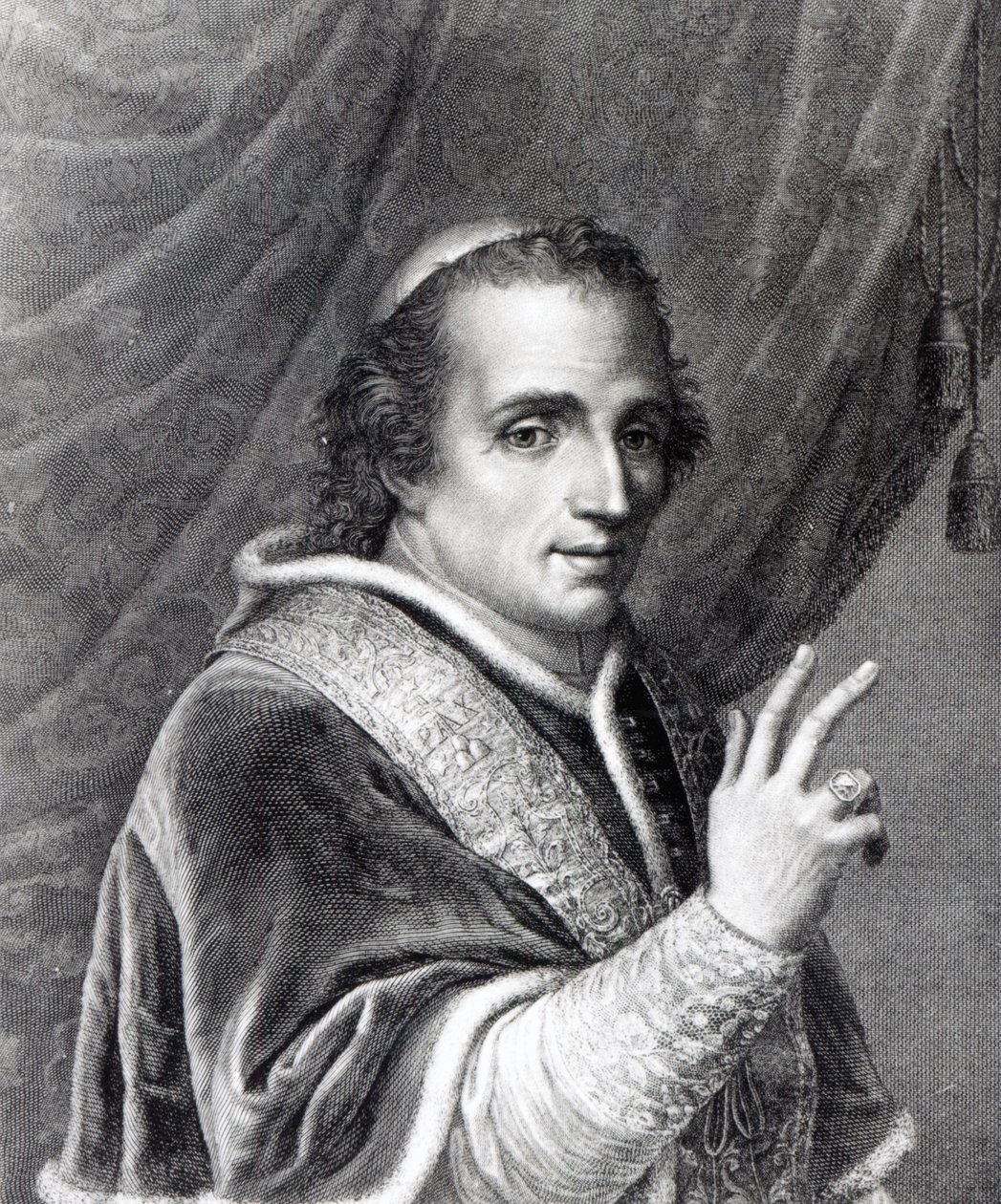 Pave Pius VII, graveret af Rafaello Morghen af Italian School