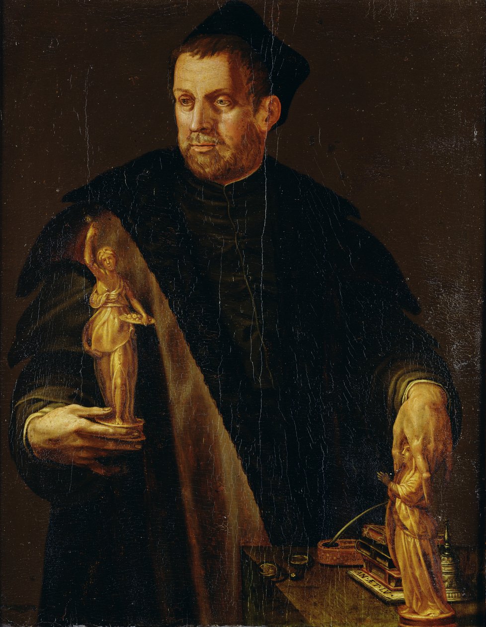 Portræt af den florentinske samler Vincenzo Borghini af Italian School