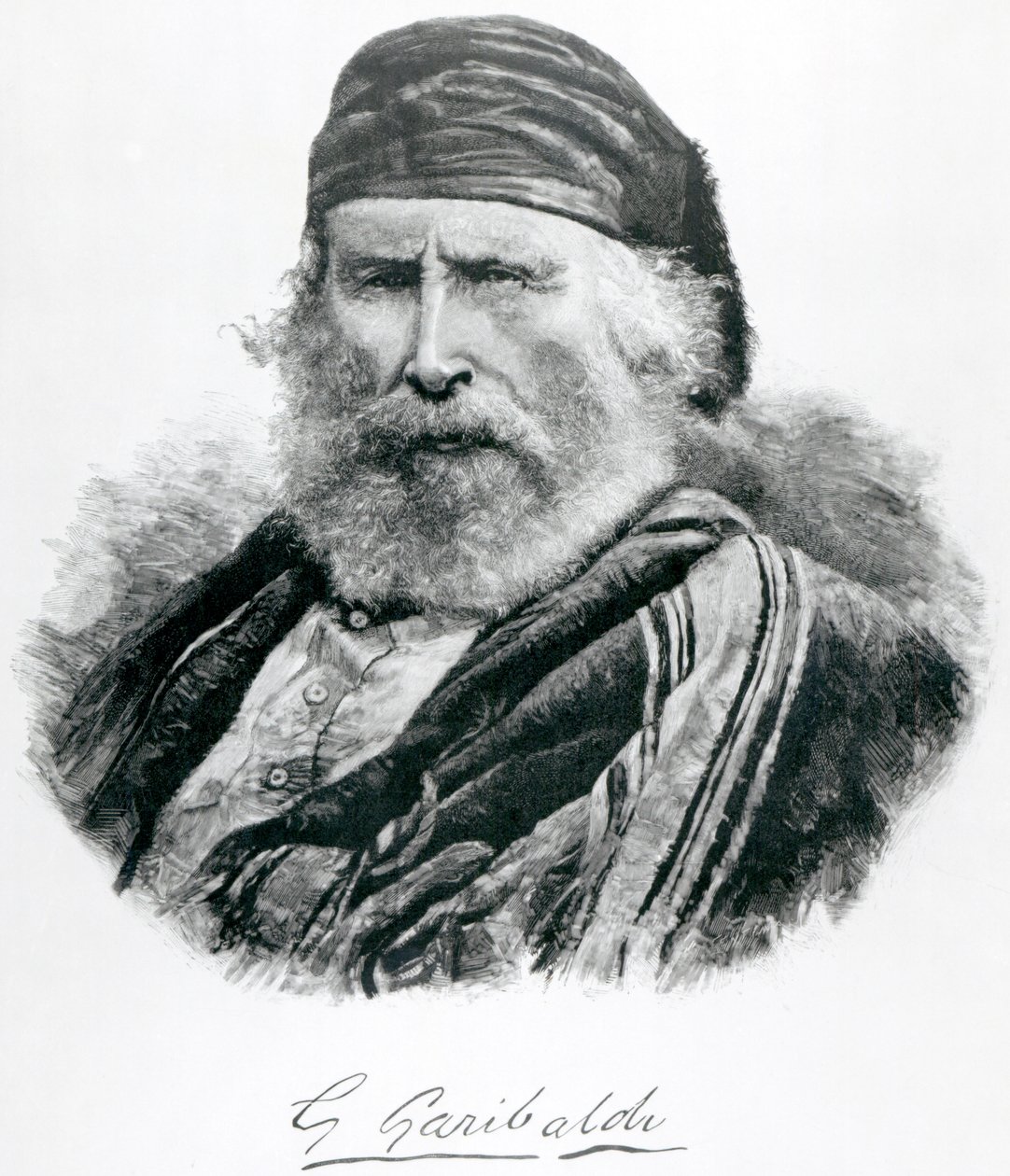 Portræt af Giuseppe Garibaldi af Italian School