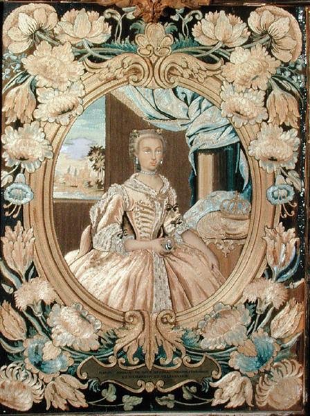 Portræt af Maria Amalia af Sachsen (1724-60) (se 186987) af Italian School