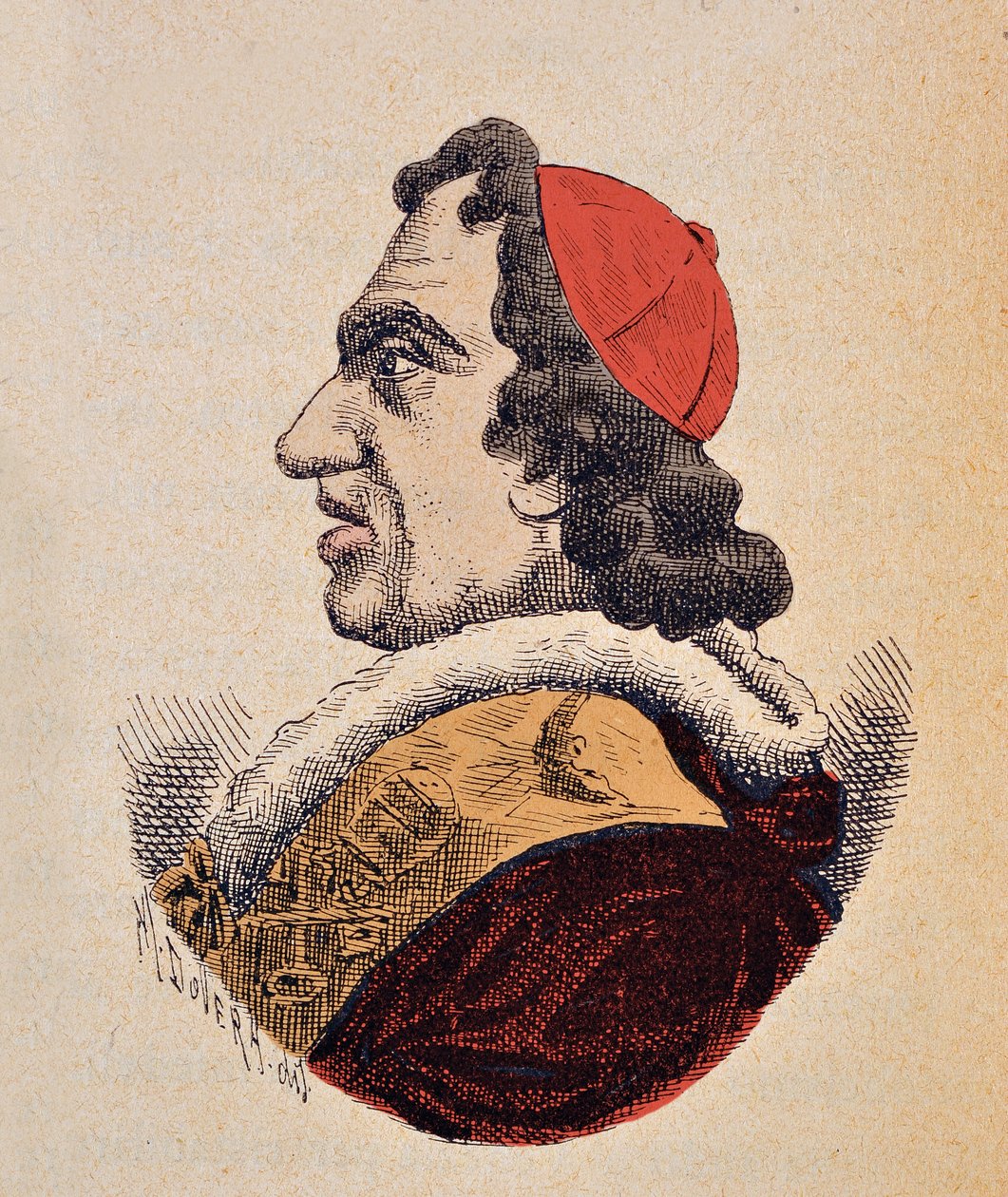 Portræt af Pave Pie VII (Pius eller Pio) (1800-1823), 1898 (gravering med senere farvelægning) af Italian School