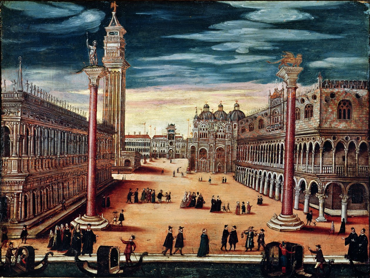 Piazzetta di San Marco, Venedig af Italian School