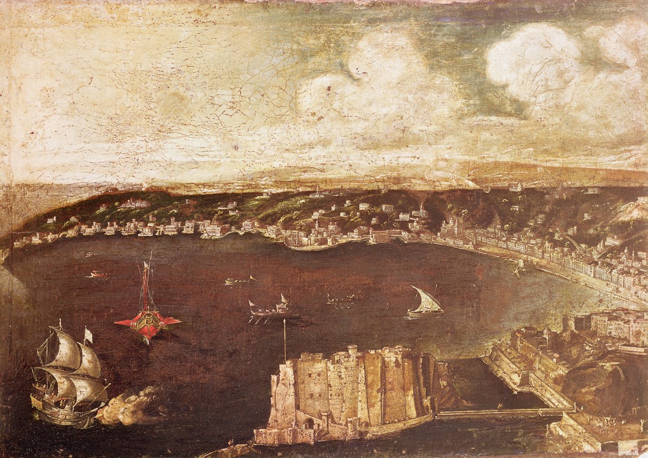 Havnen i Napoli af Italian School