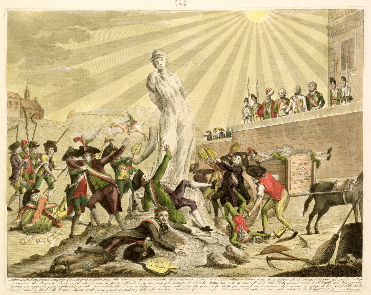 Demokratiets statue, 1799 af Italian School