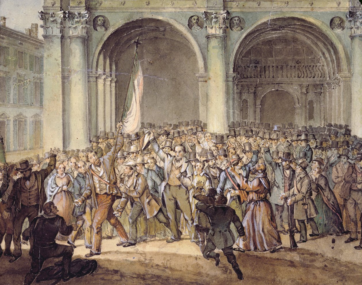 De ti dage af Brescia, efter 1849 af Italian School