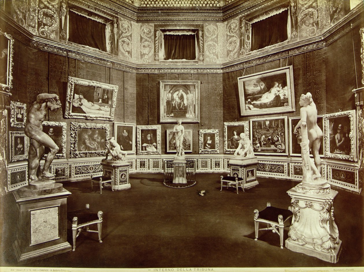 Udsigt over Tribune Room i Uffizi Gallery, designet af Bernardo Buontalenti (1531-1608) af Italian School