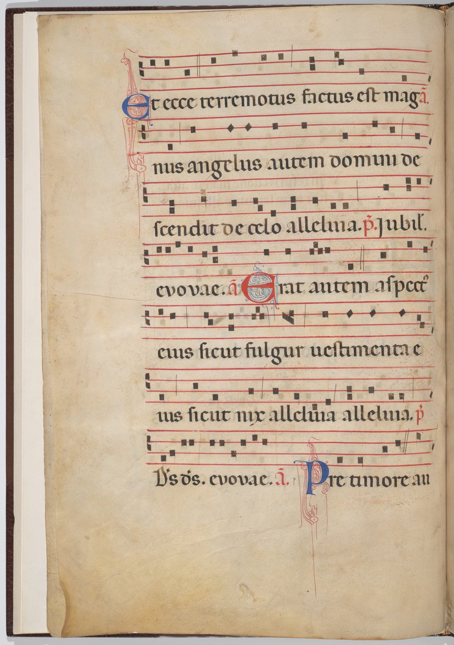 Blad 3 fra et antifonalt fragment (verso) af Italian 13th Century