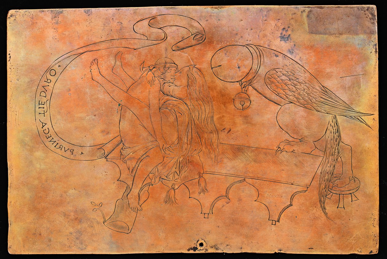 Allegori om kopulation [verso] af Italian 15th Century