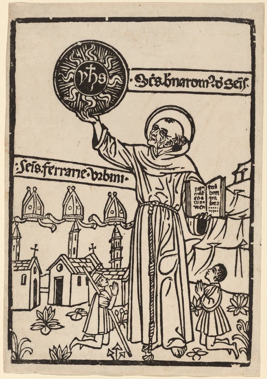 Sankt Bernardino af Siena af Italian 15th Century