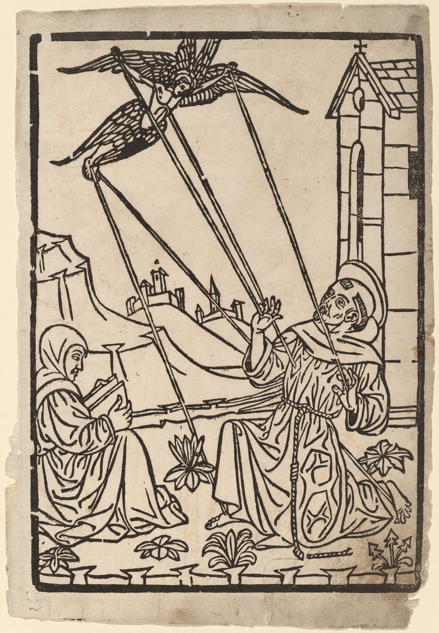 Saint Francis modtager Stigmata af Italian 15th Century