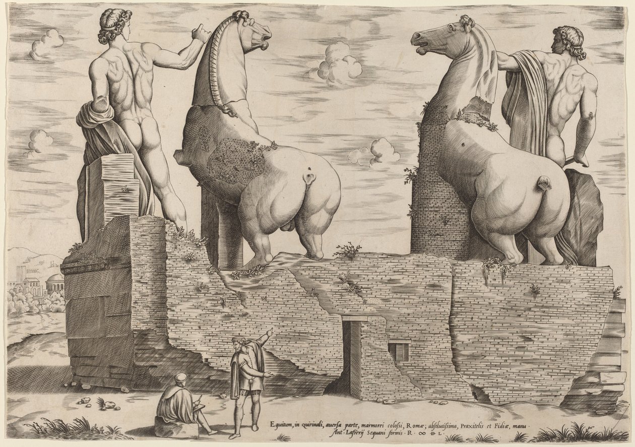 Heste, i Quirinale, på den modsatte side af Italian 16th Century