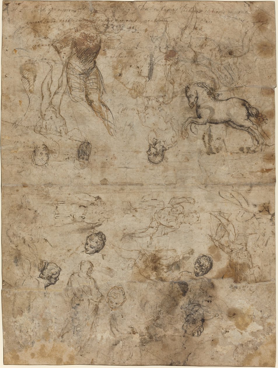 Studieark af Italian 16th Century