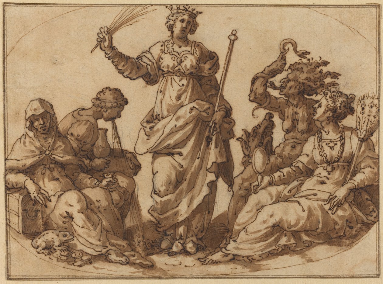 Dyd sejrer over laster af Italian 16th Century