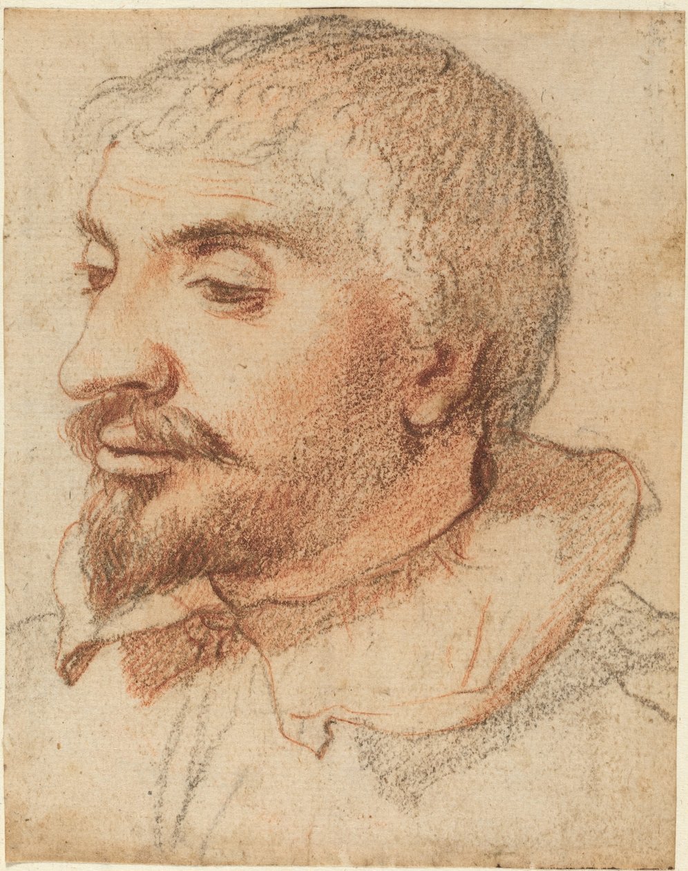 Hoved af en mand af Italian 17th Century