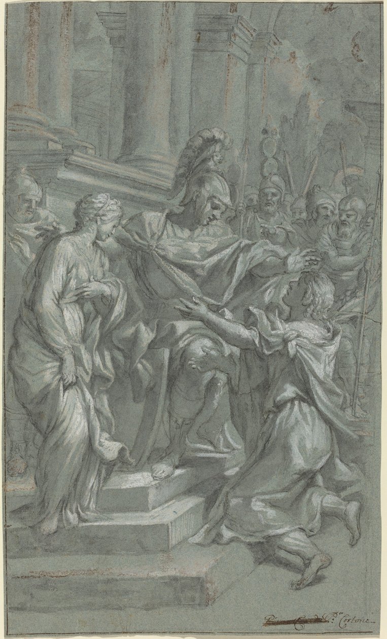 Scipio genopretter sin fange til sin elsker af Italian 17th Century