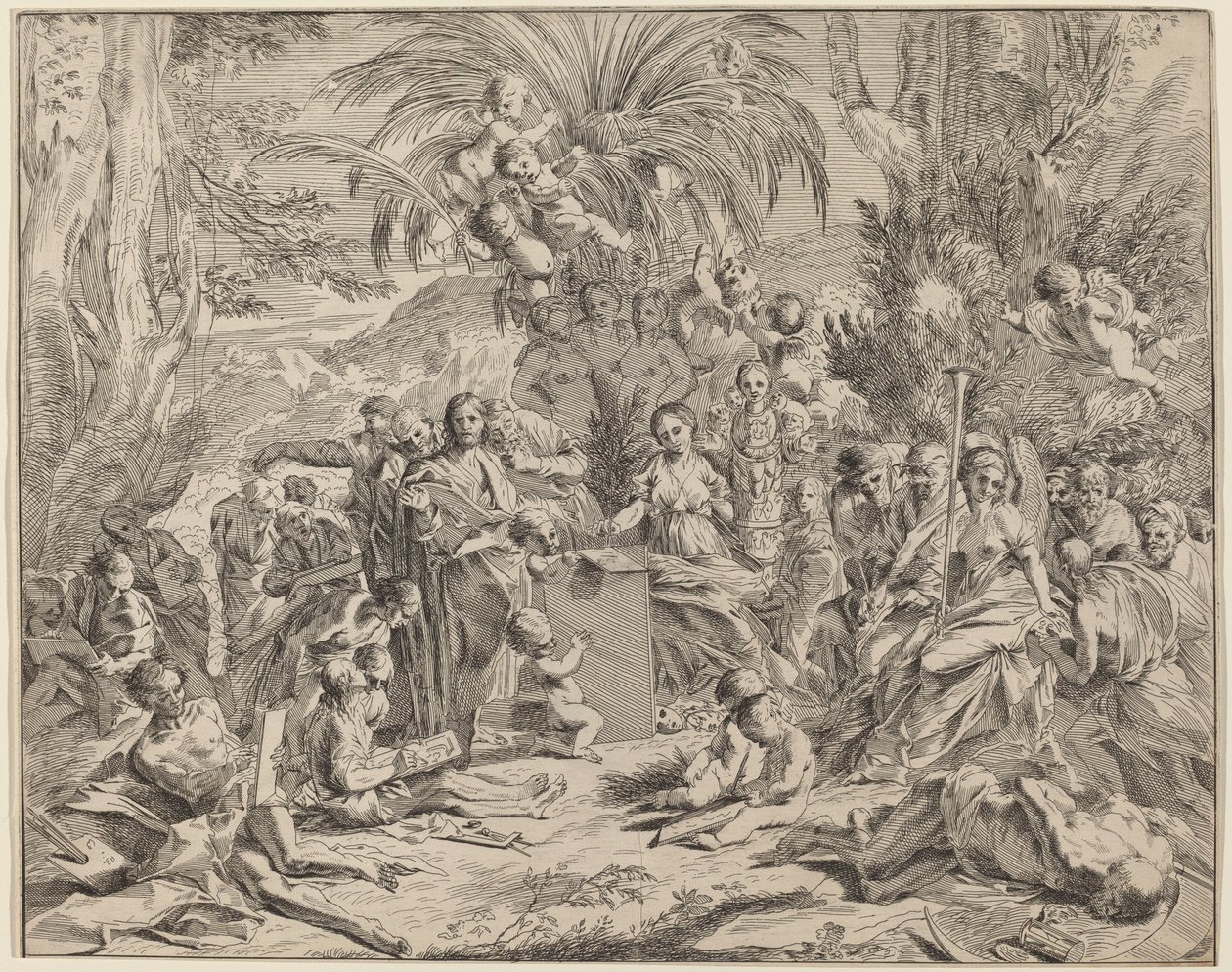 Allegori af maleri af Italian 17th Century, after Pietro Testa