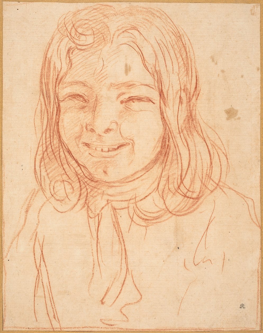 En smilende dreng med strømmende hår af Italian 17th or 18th Century