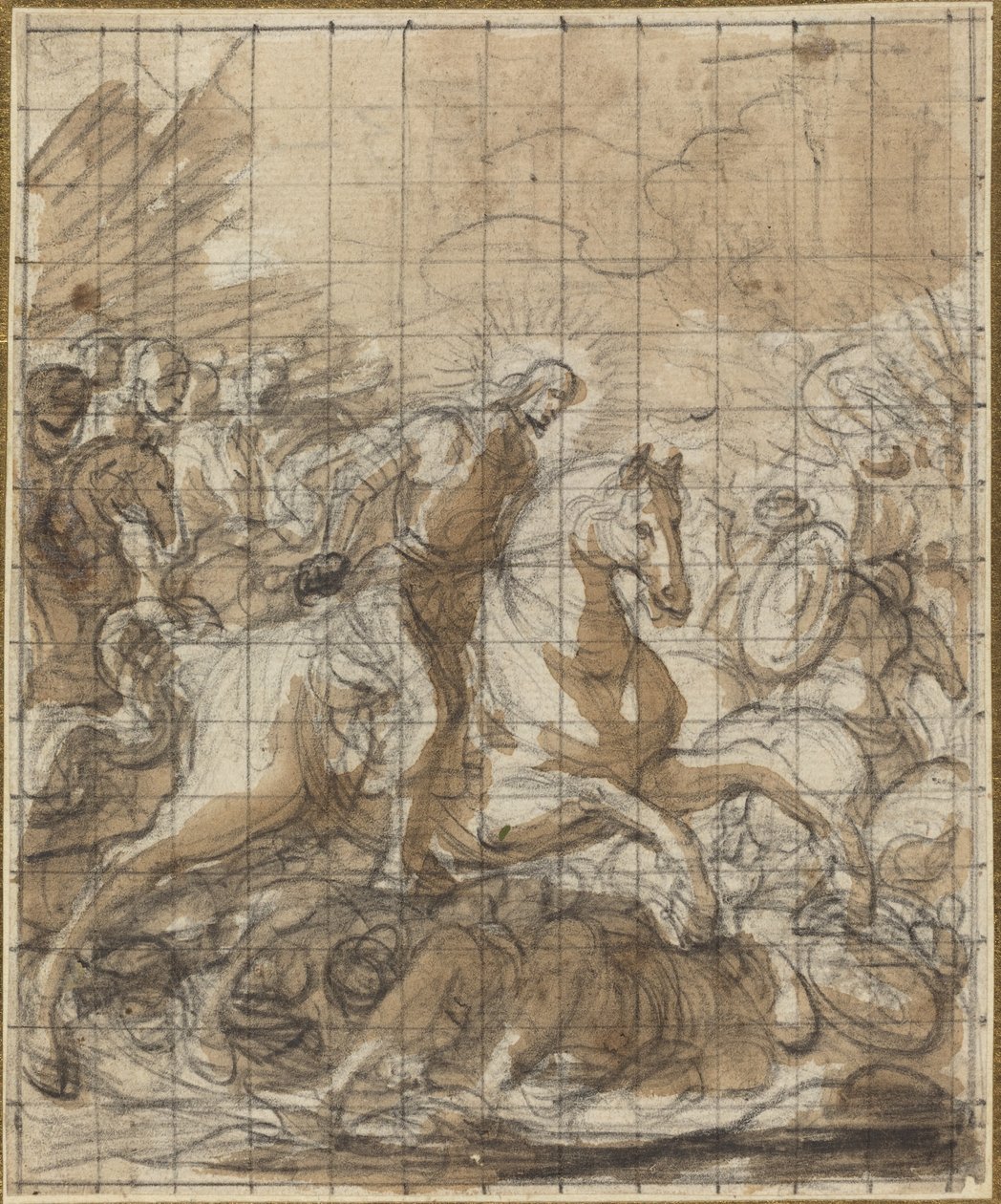Saint James besejrer de vantro af Italian 17th or 18th Century