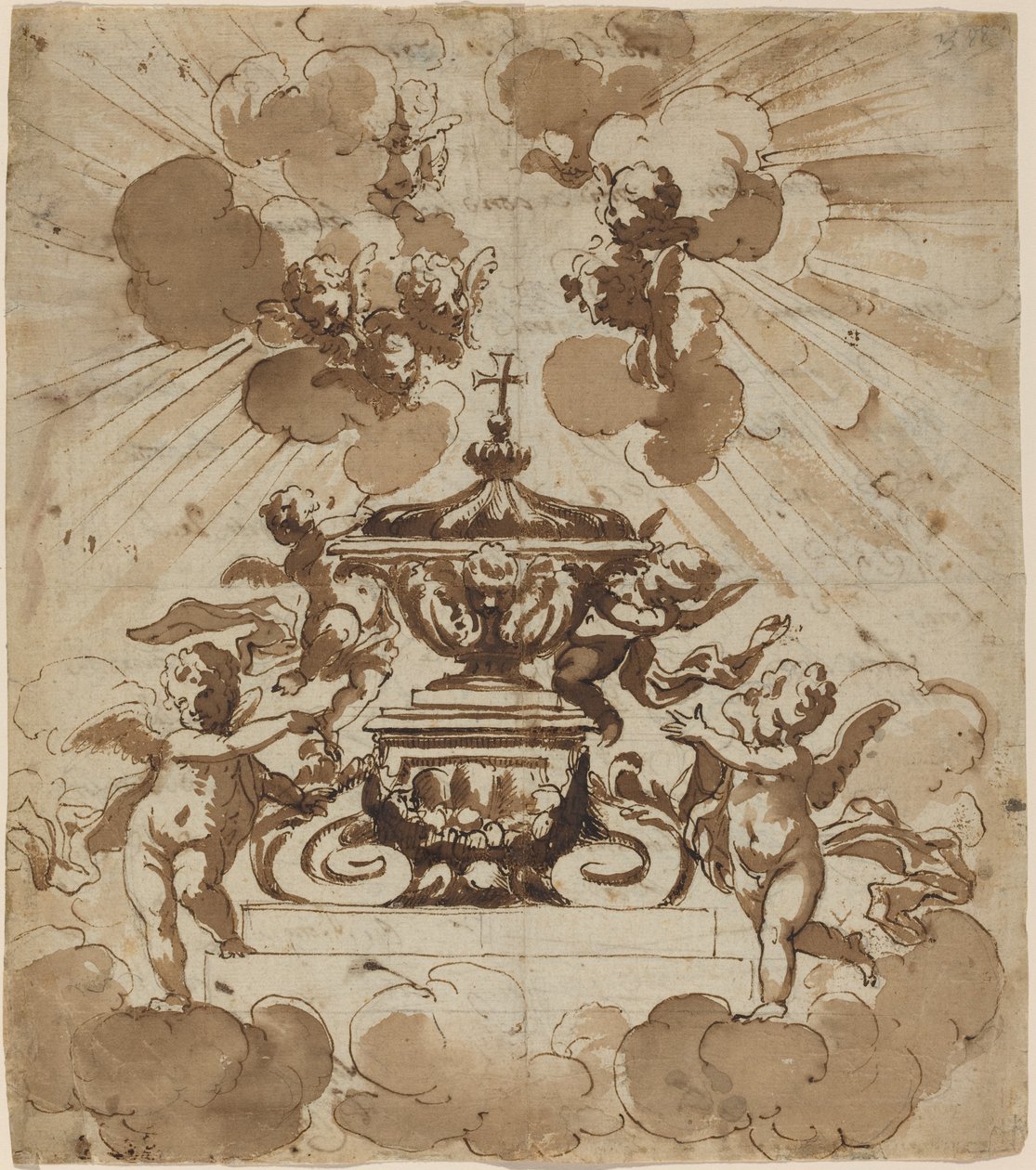 Forherligelse af værten af Italian 18th Century