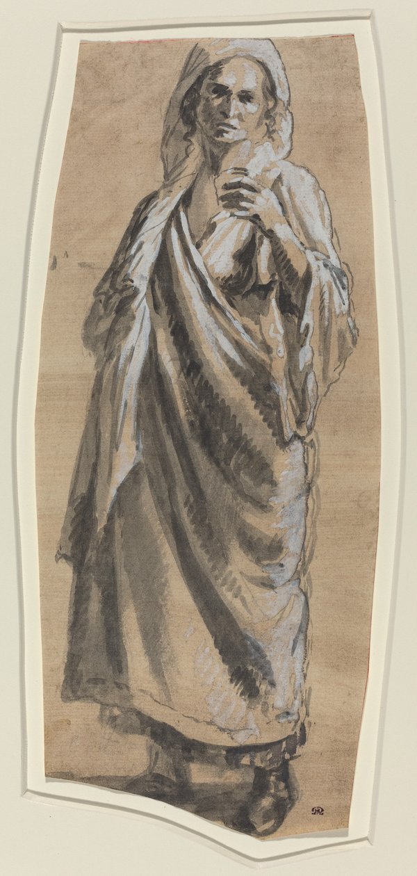 Studie af en stående kvinde af Italian 18th Century