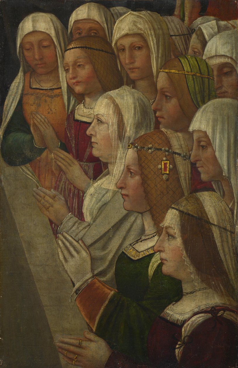Kvindelige medlemmer af et broderskab, ca. 1500 af Italian Master