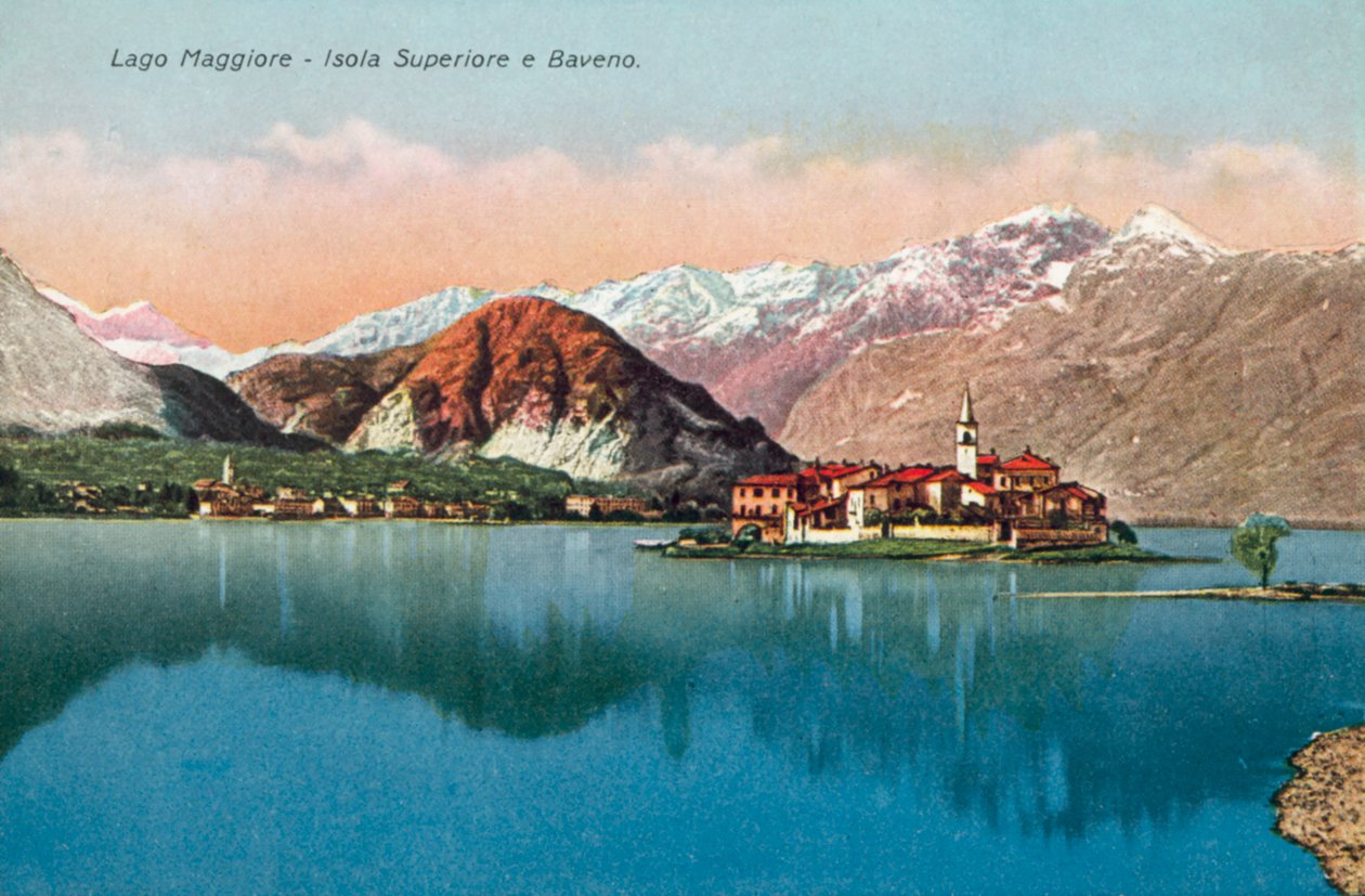 Maggioresøen, Isola Superiore og Baveno (farvefoto) af Italian Photographer
