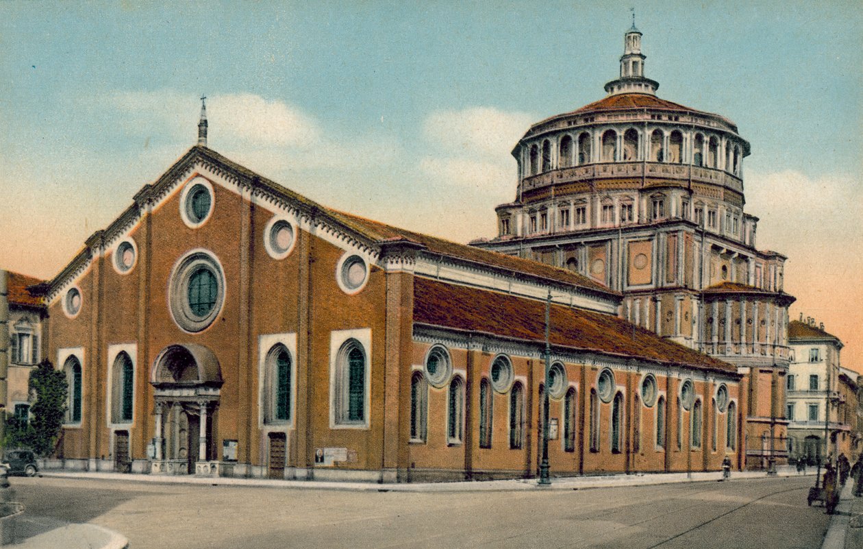 Milano / Milano: S Maria della Grazie-kirken (farvefoto) af Italian Photographer