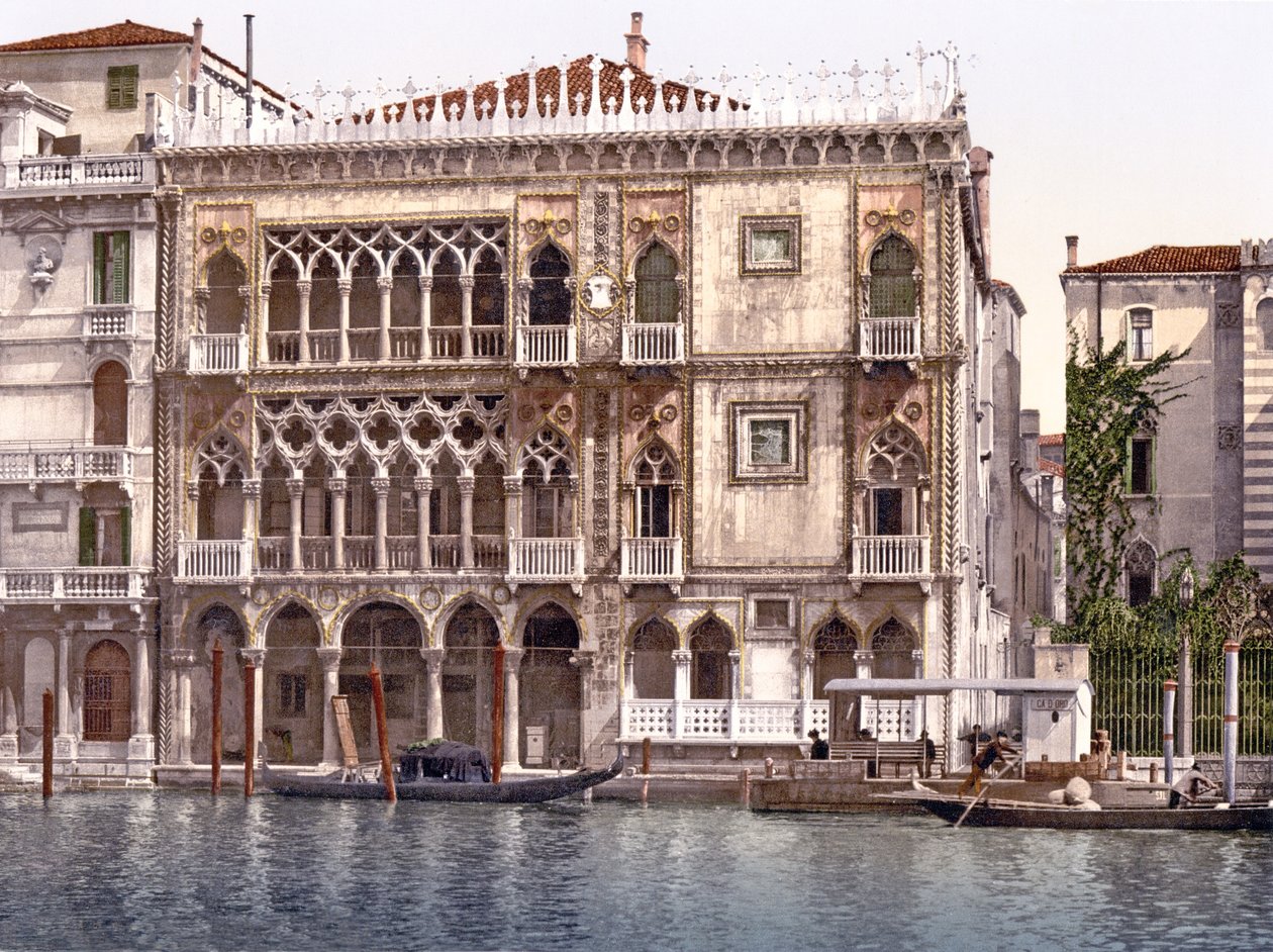 Palazzo Santa Sofia, eller Ca dOro på Canal Grande i Venedig, 1890-1900 af Italian Photographer