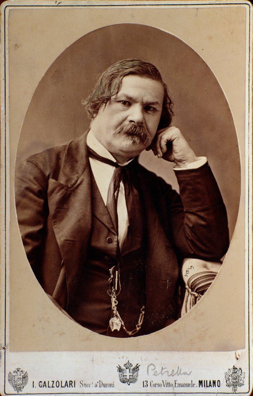 Portræt af Enrico (Errico) Petrella (1813-1877), italiensk operakomponist af Italian Photographer