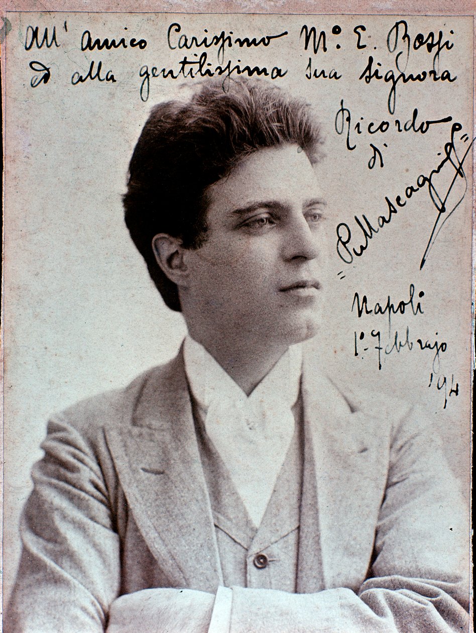 Portræt af Pietro Mascagni (1863-1945) italiensk komponist af Italian Photographer