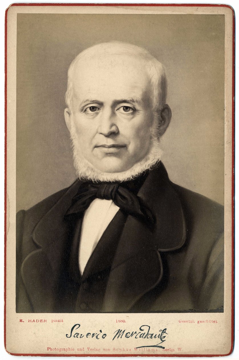 Portræt af Saverio Mercadante (1795-1870), italiensk komponist. af Italian Photographer