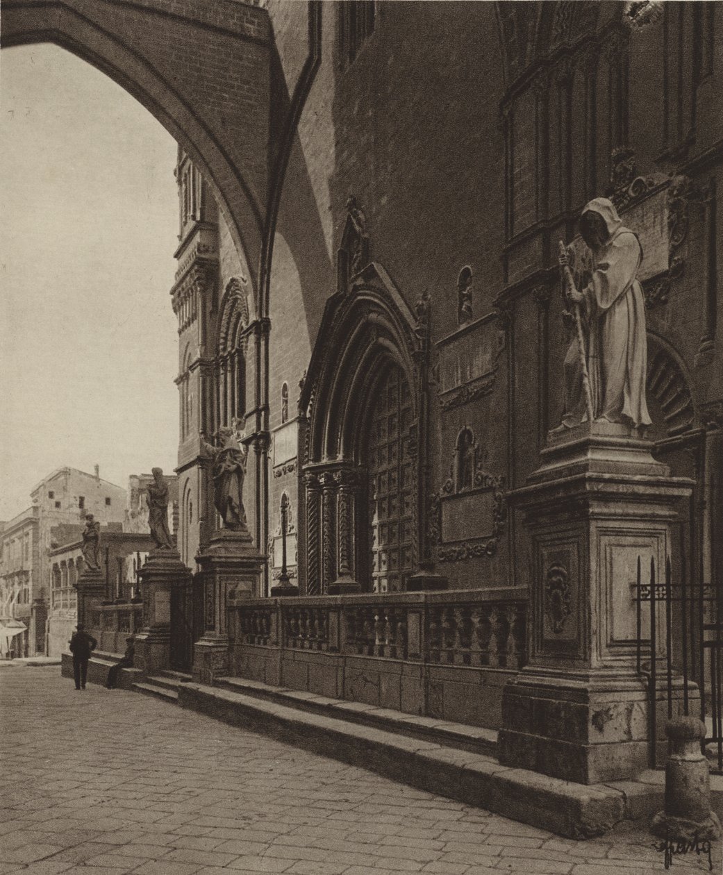 Sicilien / Sicilien: Palermo, Katedralen, detalje (s/h-foto) af Italian Photographer