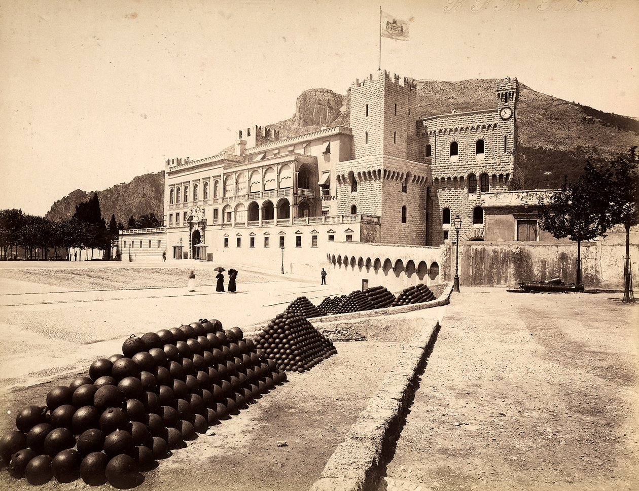 Prinsens palads i Montecarlo, i fyrstedømmet Monaco af Italian Photographer