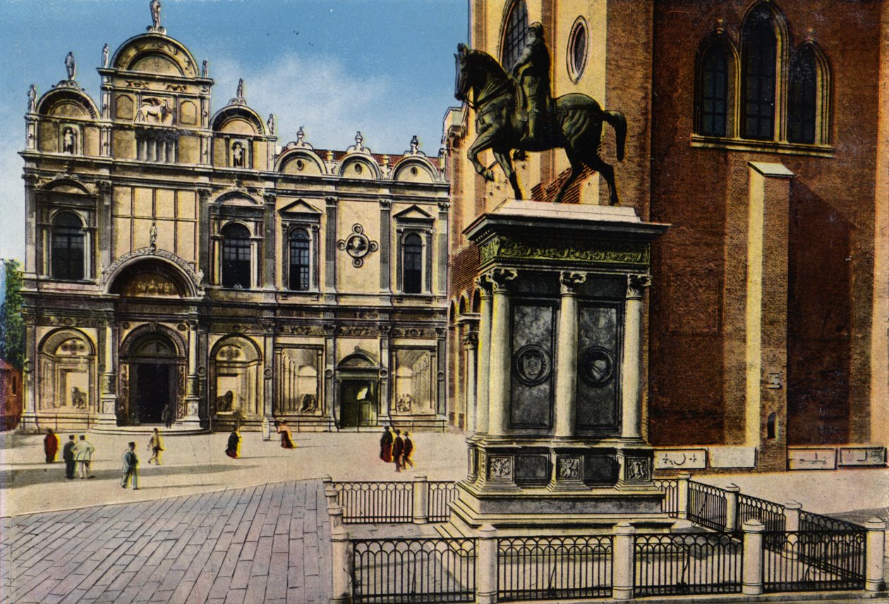 Venedig / Venedig: Monument for B. Colleoni (foto i farver) af Italian Photographer