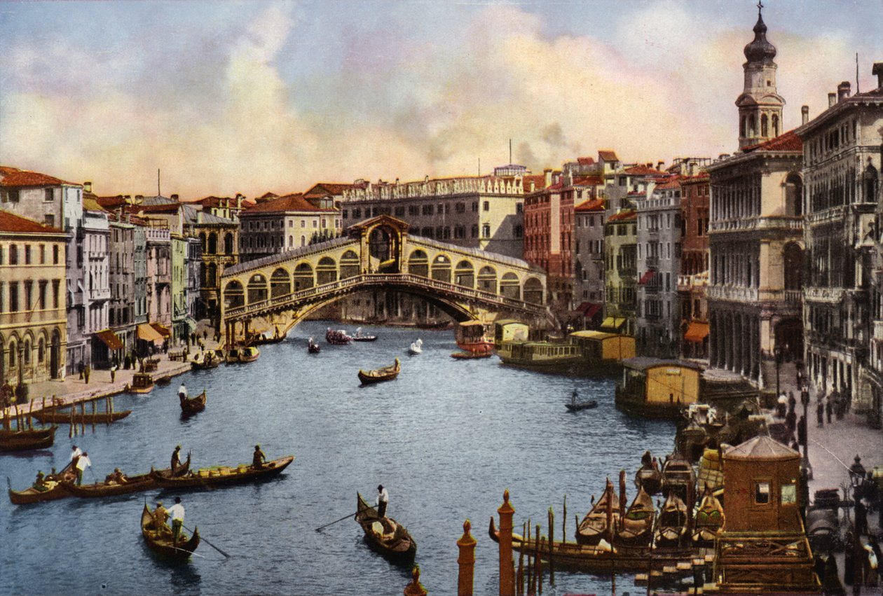 Venezia / Venedig: Rialtobroen (foto i farver) af Italian Photographer