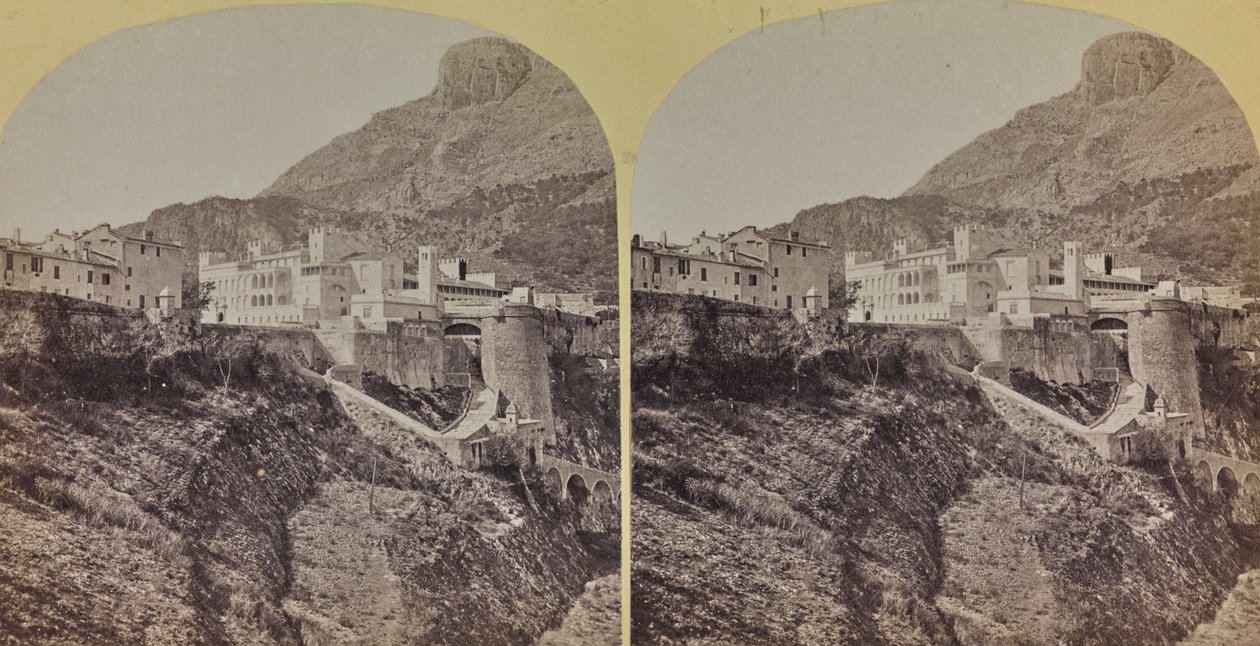 Udsigt over Prinsernes Palads i Fyrstendømmet Monaco af Italian Photographer